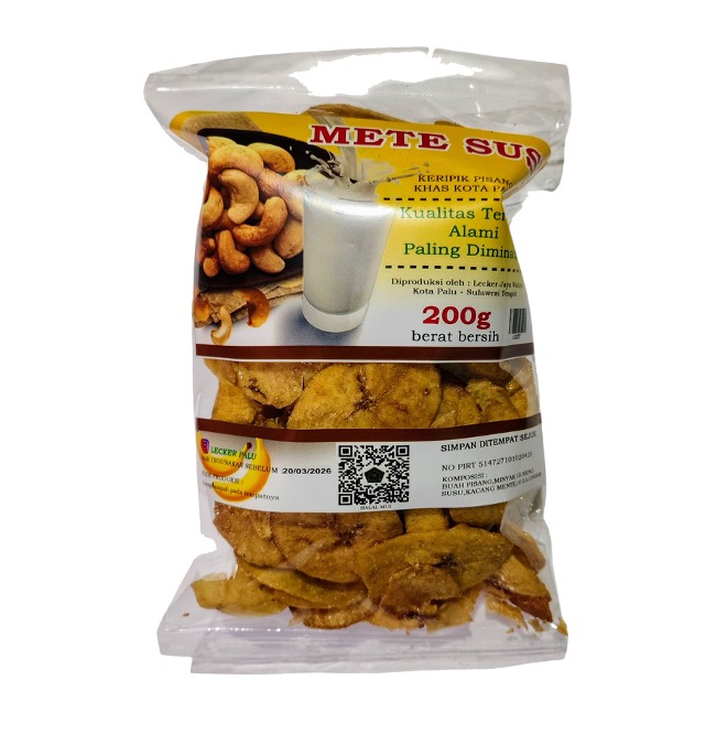 Keripik Pisang Mete Susu